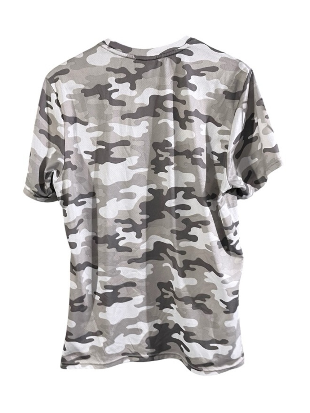 NEW Gymshark Men's Short Sleeve Camo Tee - Gray &White Sz M